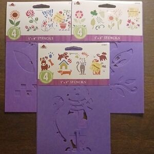 Purple Stencil Set for Creative Crafting
